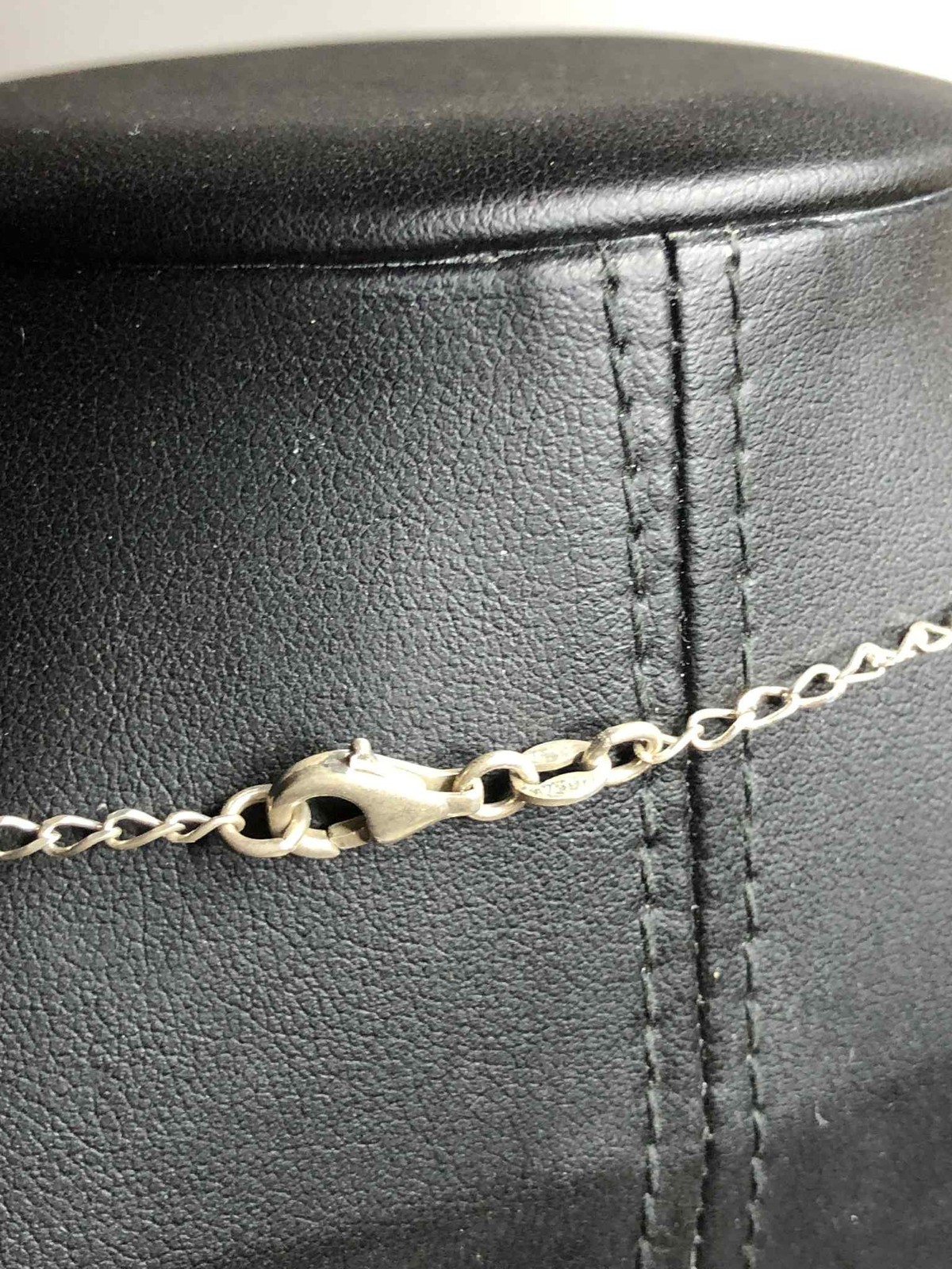 6880 Sterling signed KA 1772 925 3-strand sparkle Cut Chain Necklace 13.8g