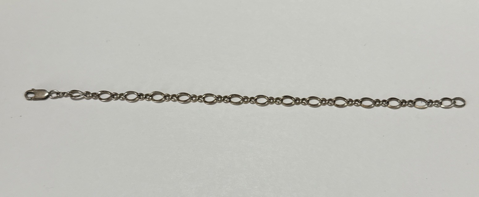 Vintage 1/20 12K BAR Gold Filled Infinity Figure 8 Bracelet 7 15/16″ Oval Link
