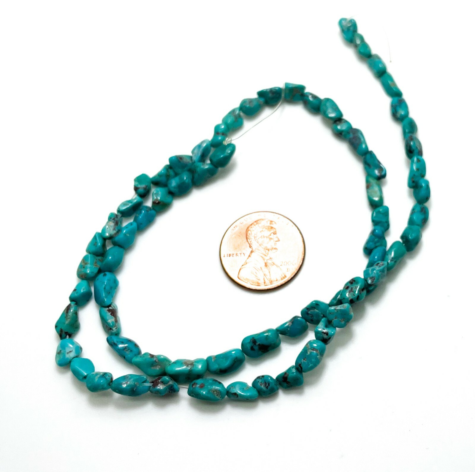 Genuine Arizona Turquoise Smooth Rough Rondelle Nugget Gemstone Beads PGS257