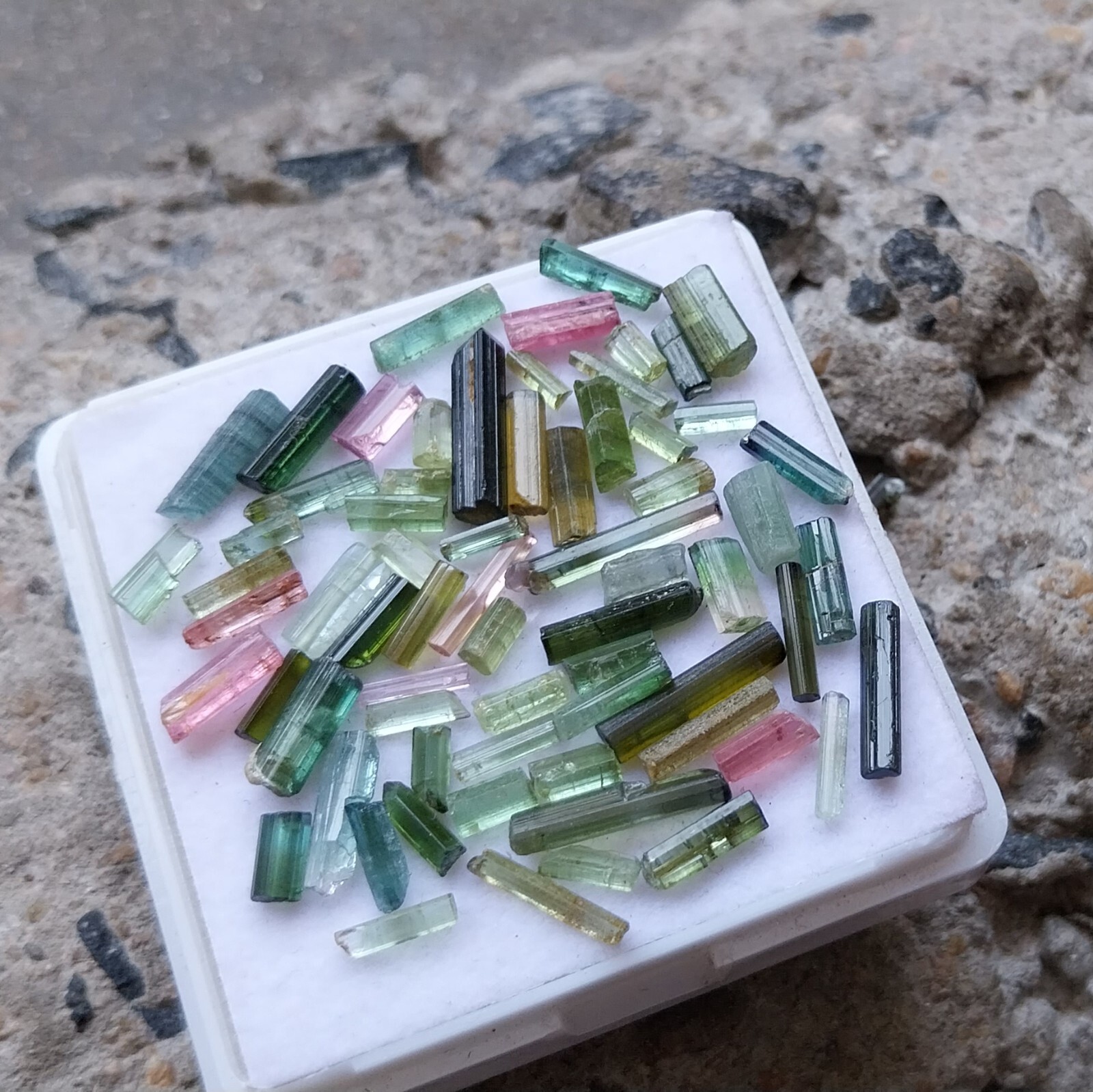 28 Carat 4.5 to 14.5 MM Natural Multi Tourmaline Stick /Pencil 67 Piece Lot