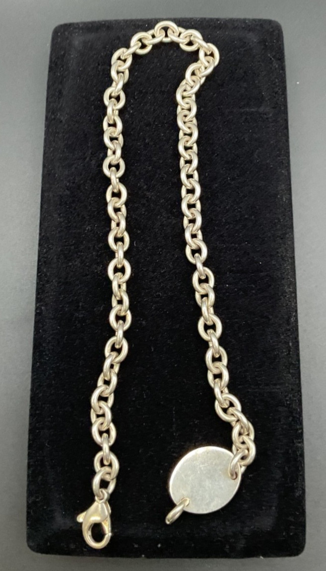 Tiffany&Co retired,vintage STERLING 925 OVAL TAG NECKLACE