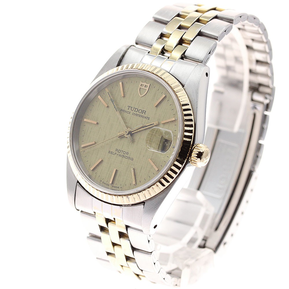 TUDOR Prince Oyster Date 74033 YG bezel gold Dial Automatic Men’s Watch_935286