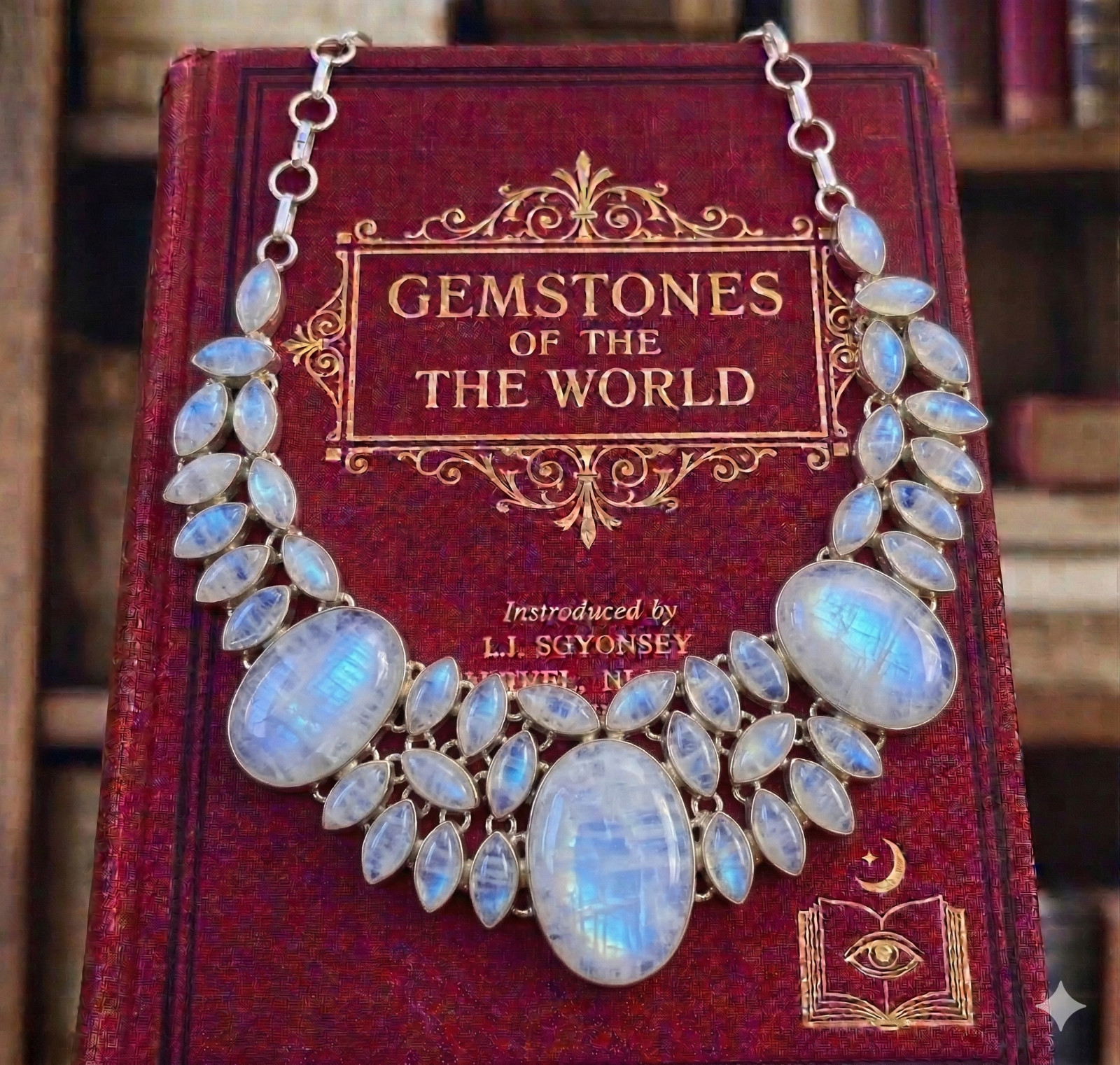 Moonstone Gemstone Handmade 925 Sterling Silver Jewelry Necklace Size-17-18″