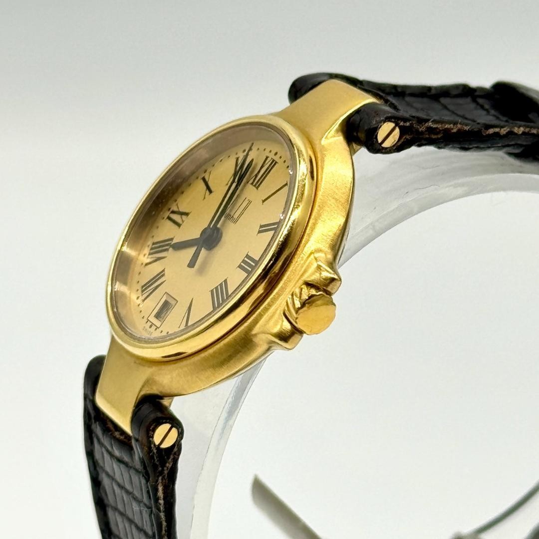 Dunhill Millennium Date Watch Gold Dial Working
