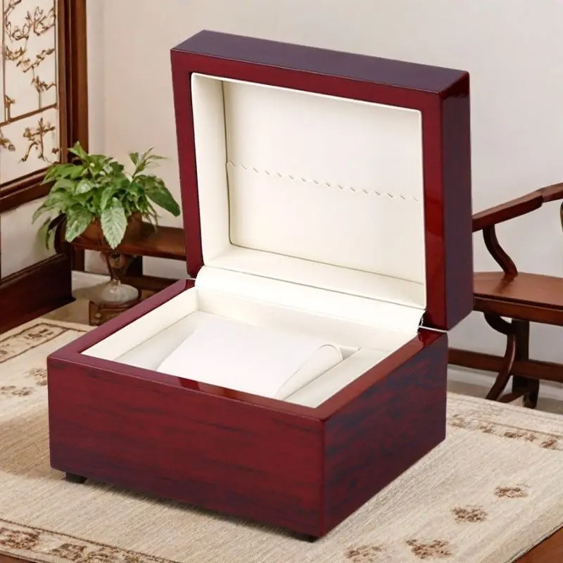Solid Wood Lacquer Watch Box Storage Case High-End Display Gift Packaging