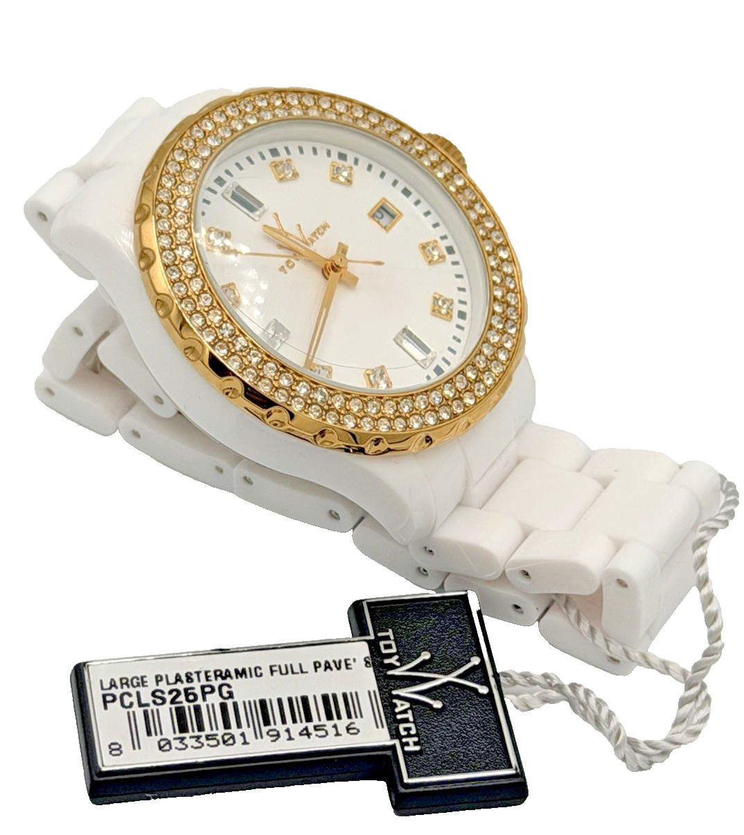 ToyWatch Quartz Women’s Watch Swarovski Crystal Encrusted Gold Tone Bezel New