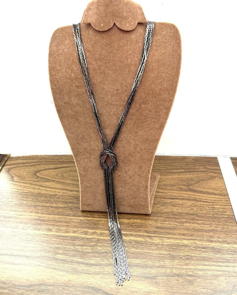 twisted metal necklace lobster claw closure 20″ long plus extender chain