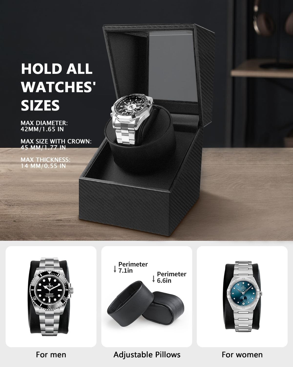 Automatic Watch Winder with USB-C Power Supply – For Watch Enthusiasts