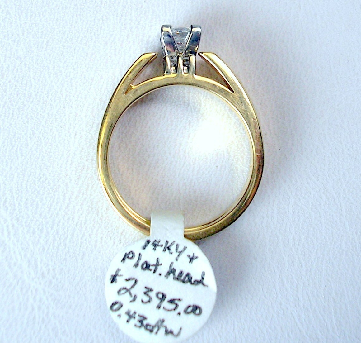 0.41ct Princess 0.43ctw Natural Diamonds 14K Yellow Wedding Set Was $2,395 Video