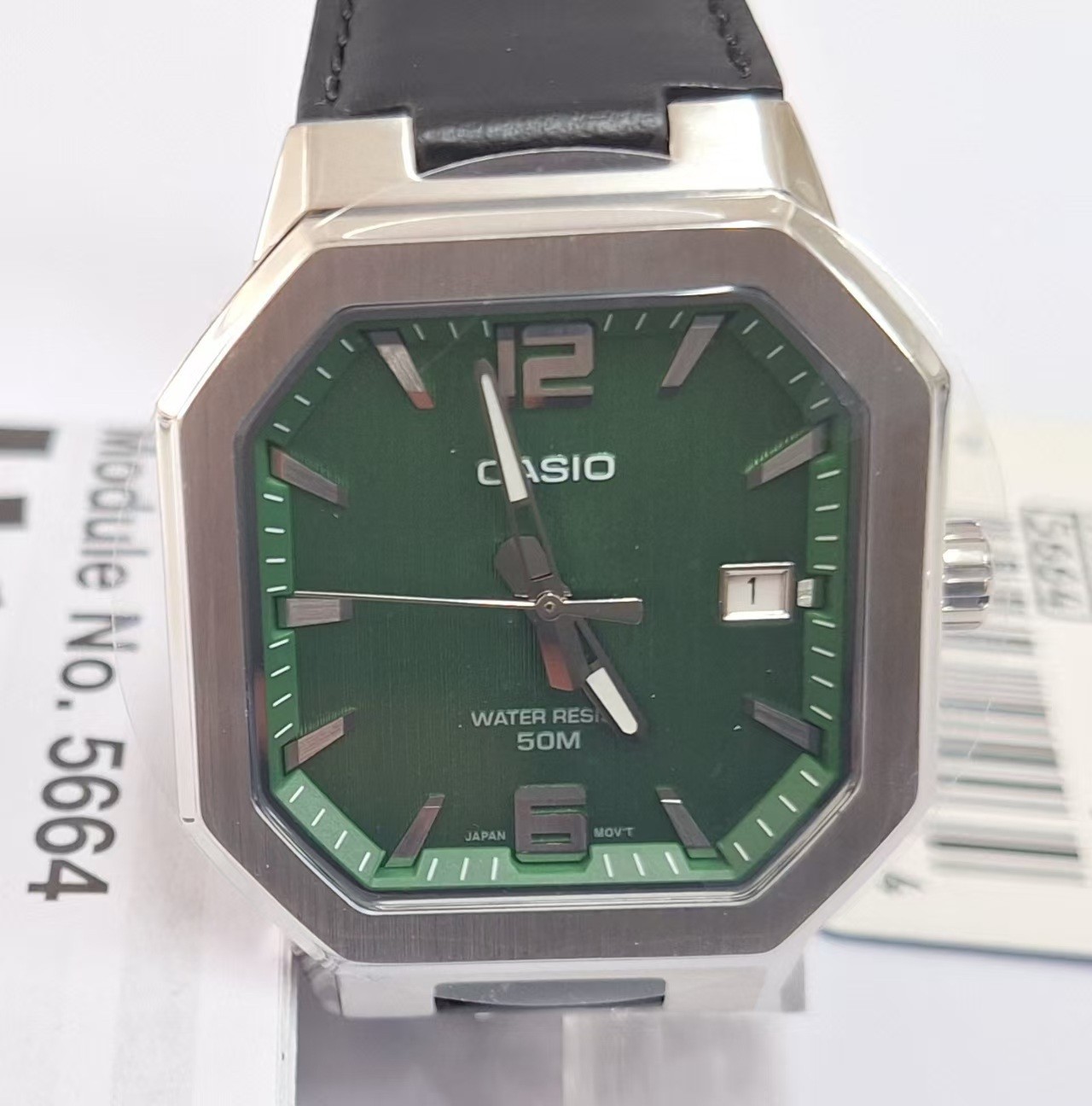 CASIO MTP‑B195 Series MTP-B195L-3AV Green Dial Analog 38 mm New Men’s Watch
