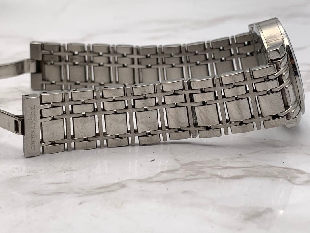 Working BURBERRY Women’s Men’s Watch Silver with Box