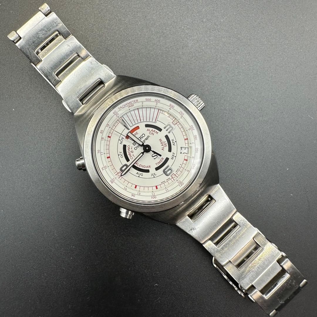 Seiko SUS Multi Function chronograph 6M26-6020 White Dial Working Condition