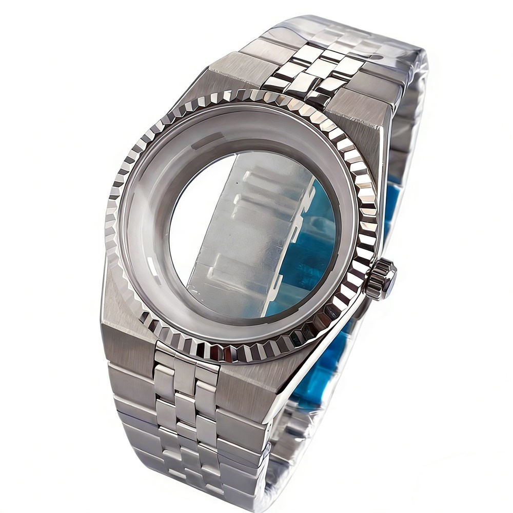 Tandorio 41mm Sapphire Glass Watch Case 34mm Honeycomb Dial Fit NH35 NH36 NH38