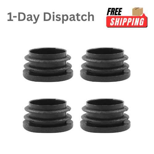Bonsicoky 1-1/4 Inch 32mm Black Round Plastic Hole Plugs 4 Pack