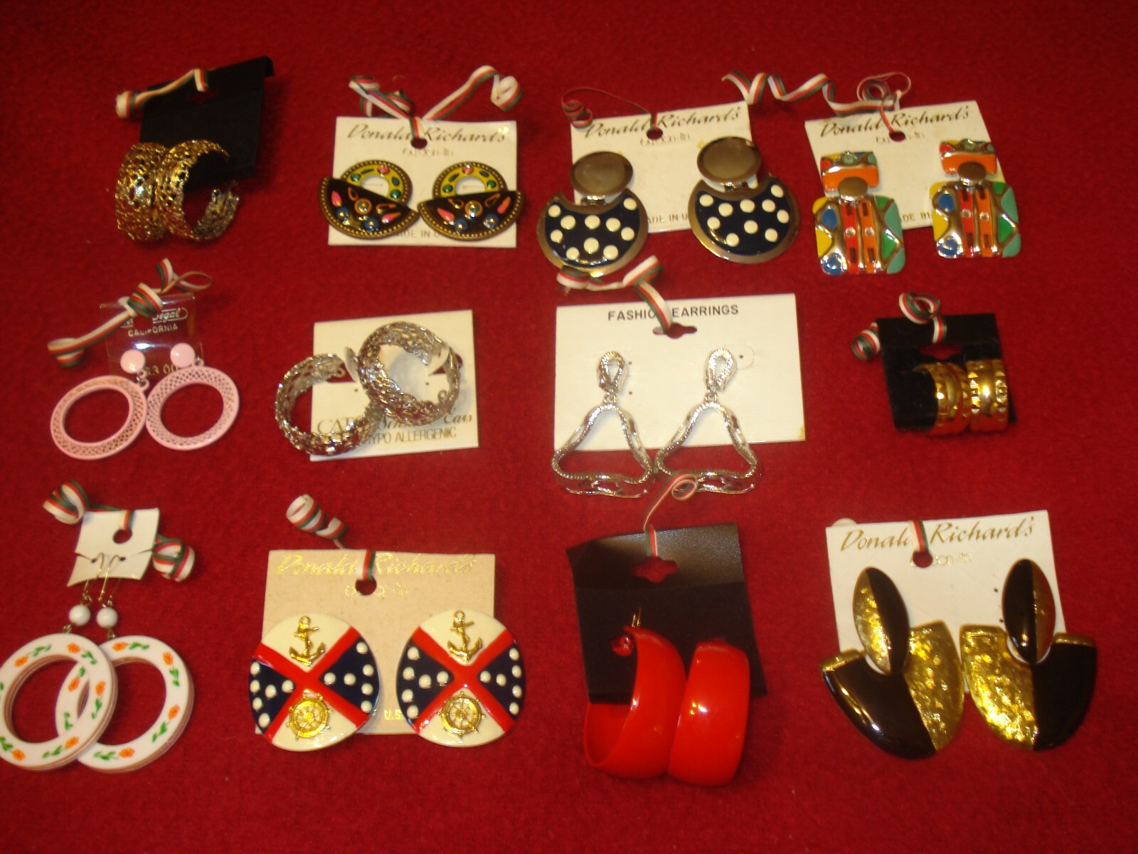 Lot of 12 Pierced Earrings ALL NEW 5 Donald Richards High Price