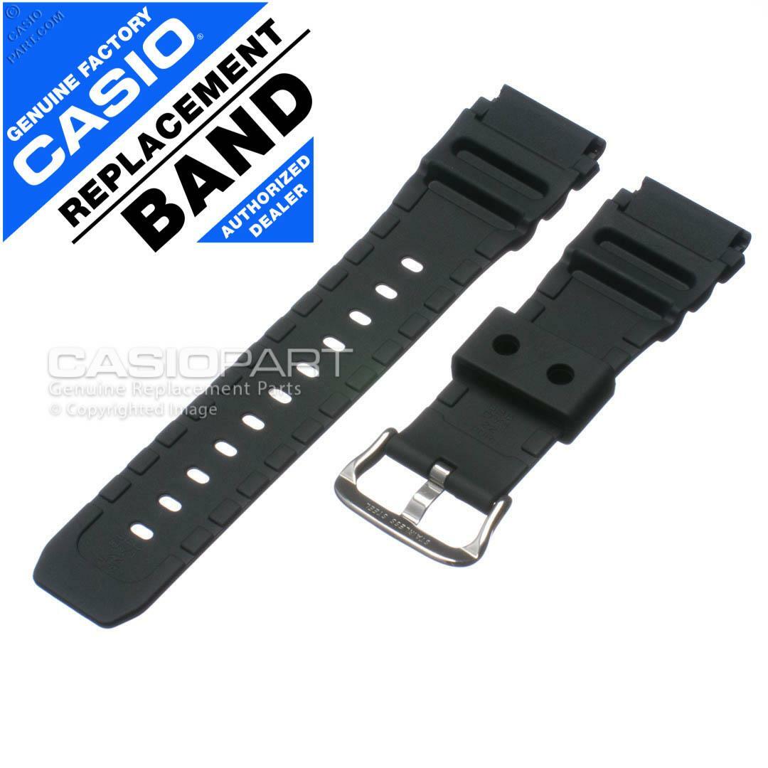 Genuine Casio Watch Band Diver MDV-106-1AV MDV-106-7AV Black Rubber Strap + Rods