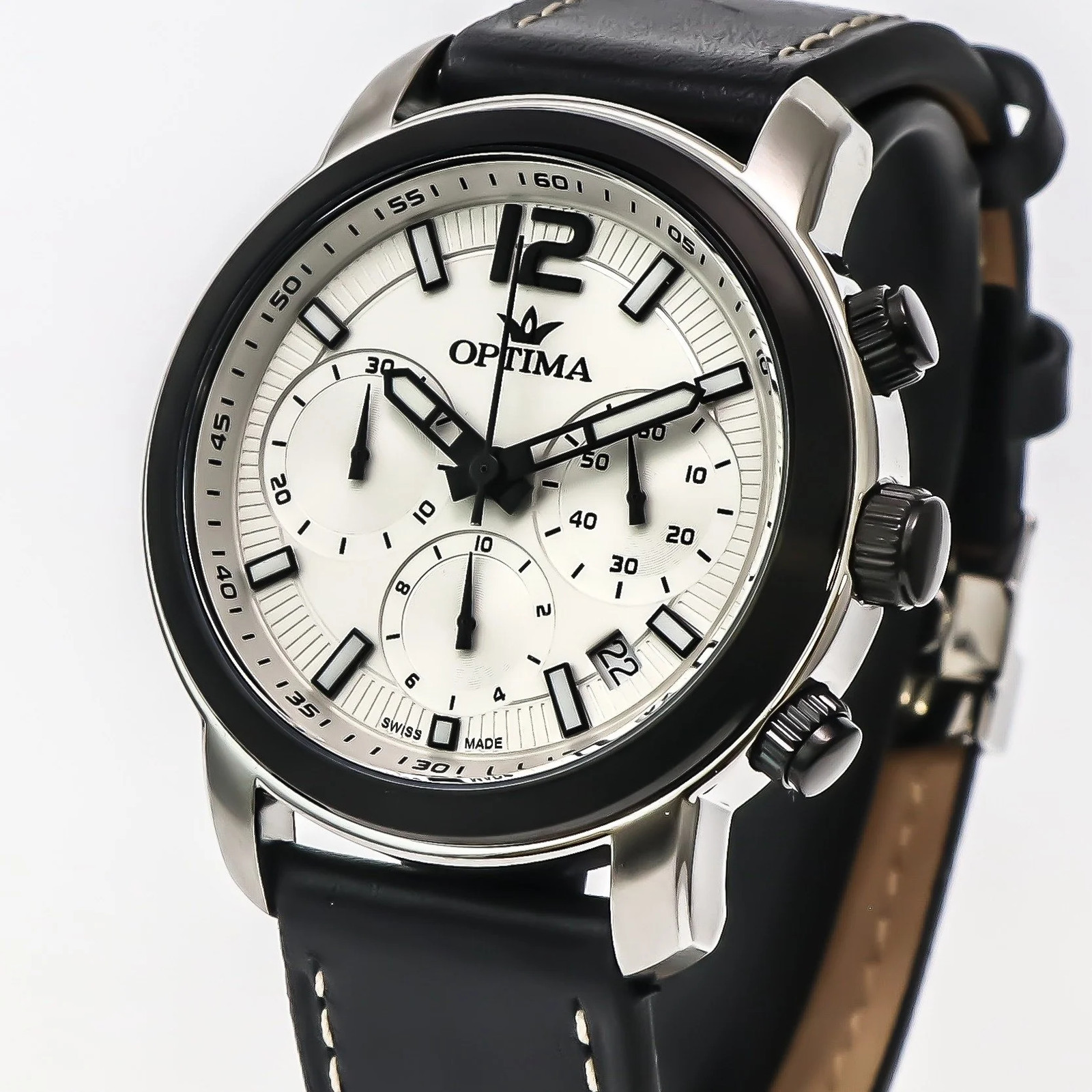 Optima – Swiss Chronograph – OSC399-SBL-1 Swiss quartz chronograph. 45 mm