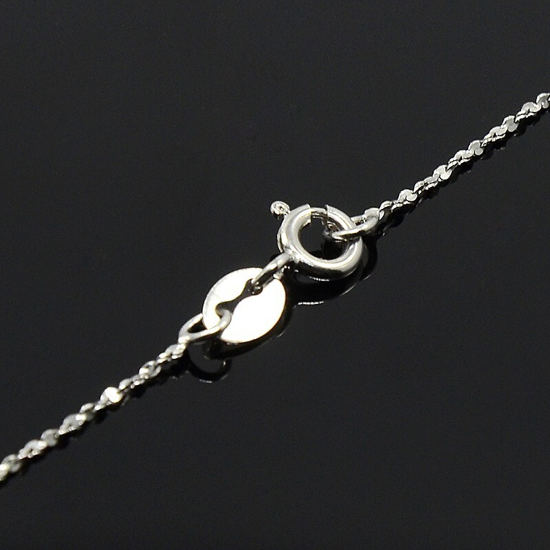 Real Solid 925 Sterling Silver Twisted Diamond Cut Snake Chain Necklace N10