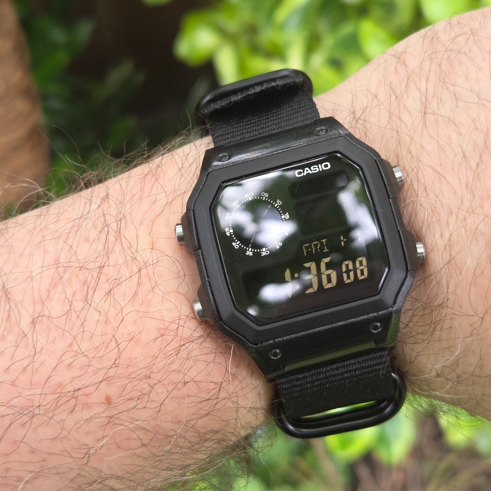 CASIO AE-1200WHD. Royale World Time Watch Mod. Blackout Negative. Hydromod.