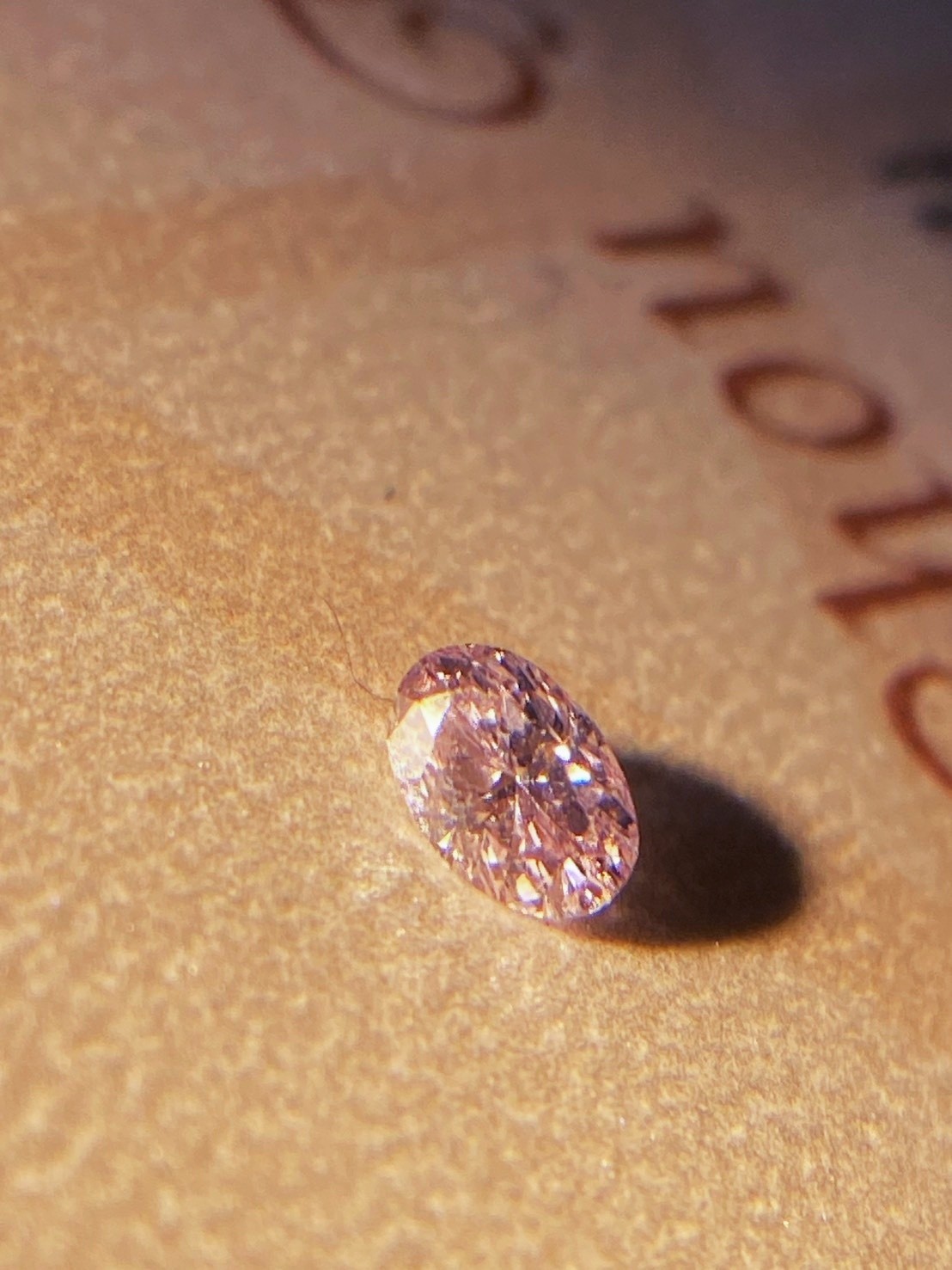 [jerseychou] Natural Fancy pink diamond 0.14 ct , Even, GIA