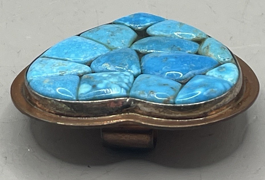 Jay King DTR Blue Basin Kingman 925 Turquoise Heart Pendant Enhancer