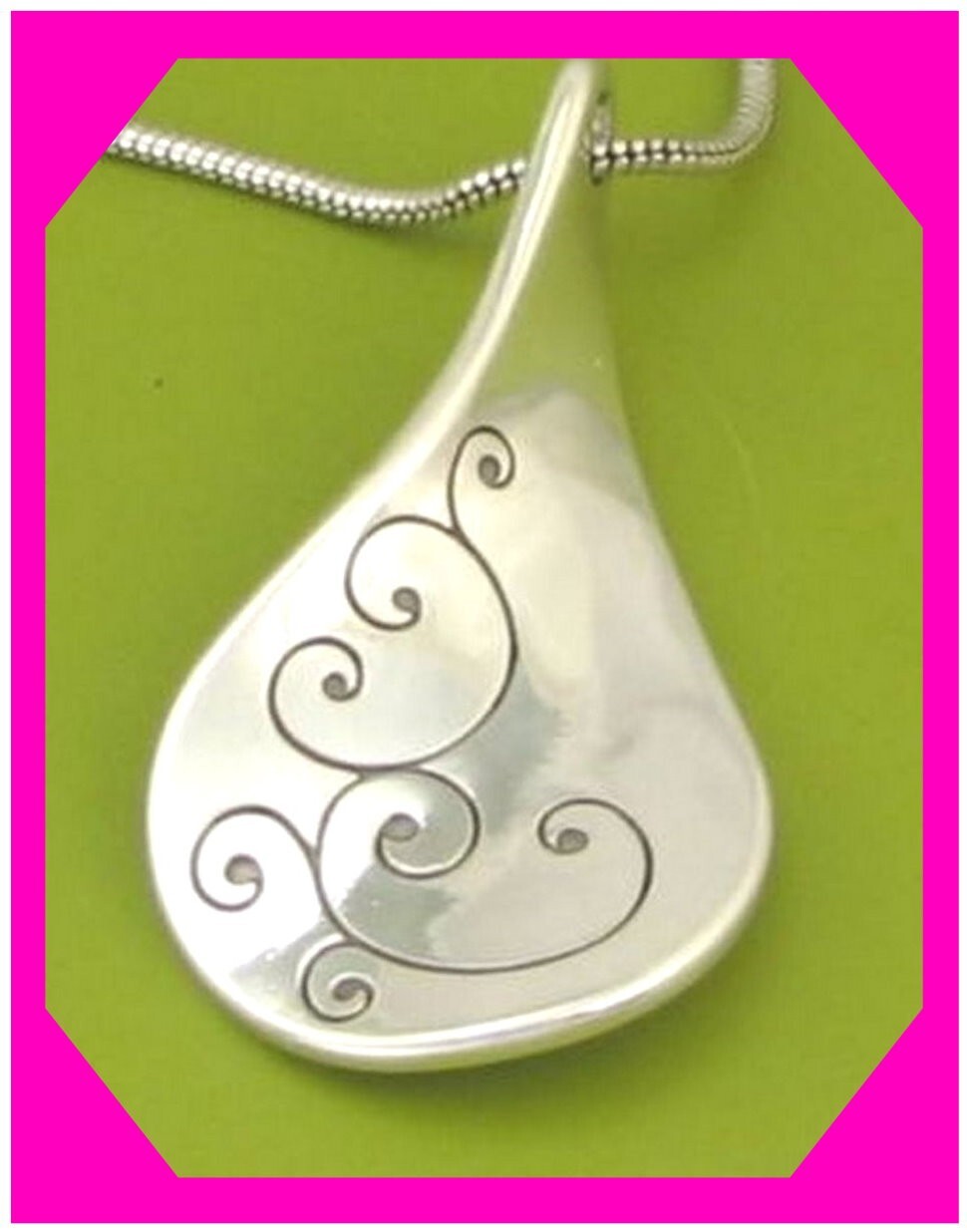 BRIGHTON TWIRL Cute Silver SMALL Pendant NECKLACE NWtag $48 60%