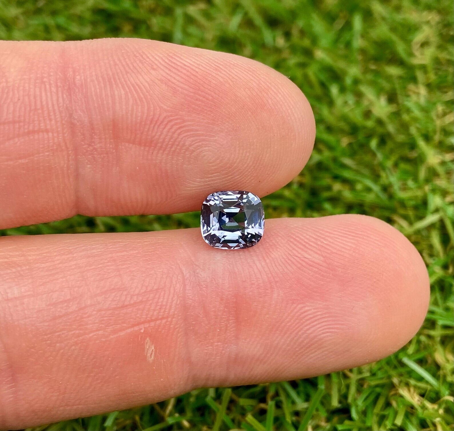 Natural blue Spinel loose gemstone 2.07 ct. Certificate Cushion Origin Tanzania