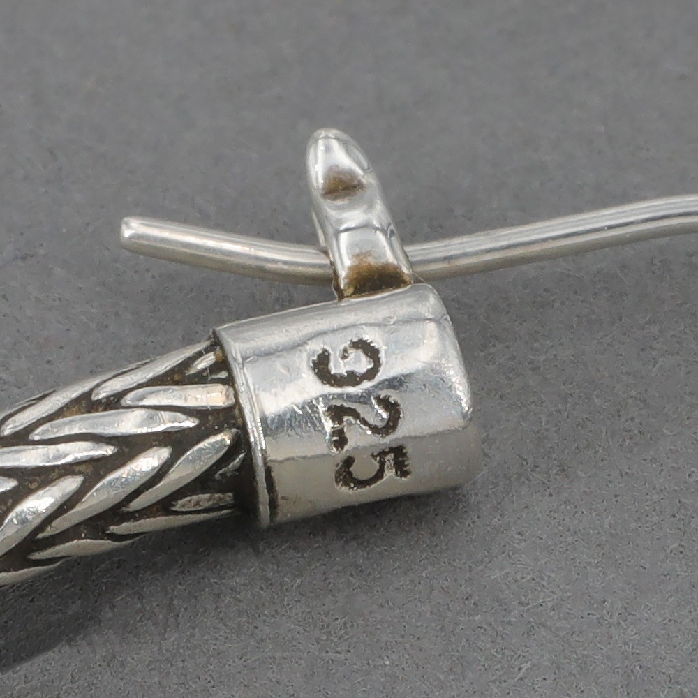 Suarti Sterling & 18K Bali Tulang Naga Weave Hoop Earrings with Removable Charms