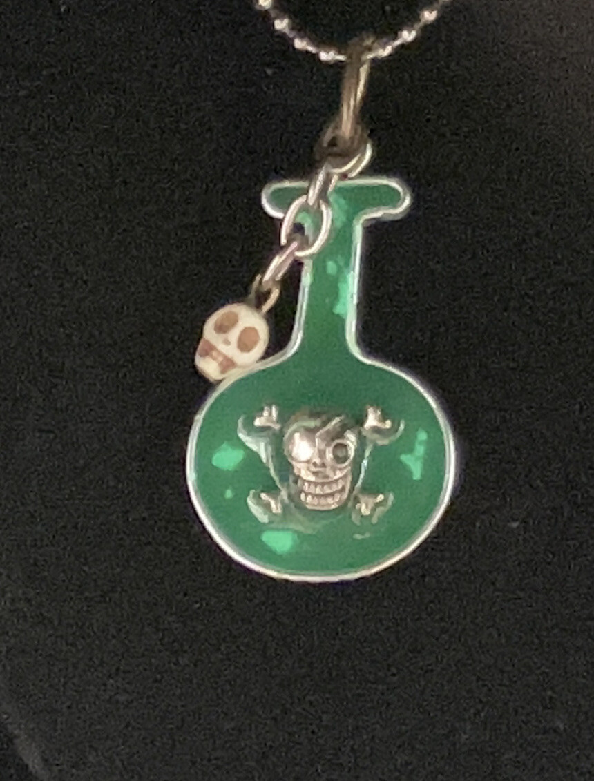 Poison Potion with Skull and Cross Bones, Artisa Made, 23 inch, MiaChavi Geekery