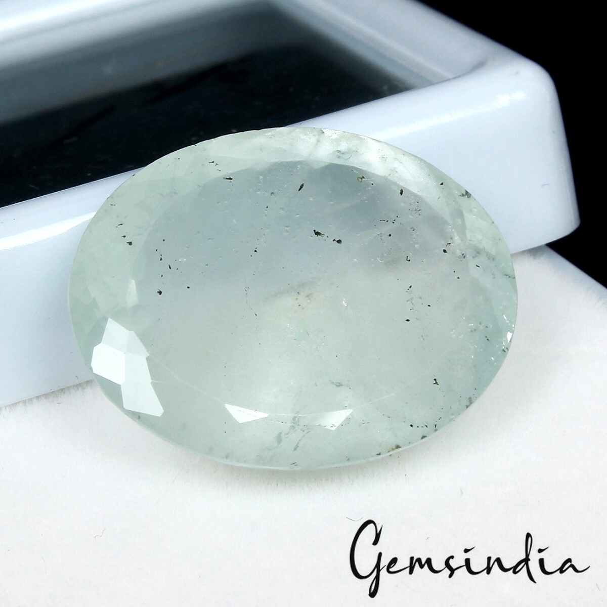 20.50 Cts Natural Unheated Aqua Blue Aquamarine Oval Cu Huge Size Gem For Ring