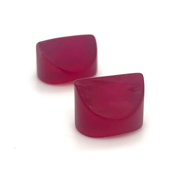 Red Flame Fusion Lab Created Lapidary Rubies 25cts