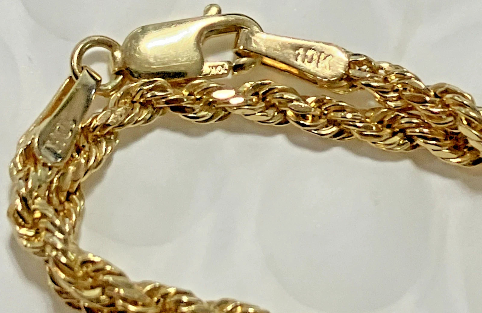 10kt Real Gold Rope Hollow Chain 3.5Grams 2.5mm 24” Necklace GND Brand NWT 10K