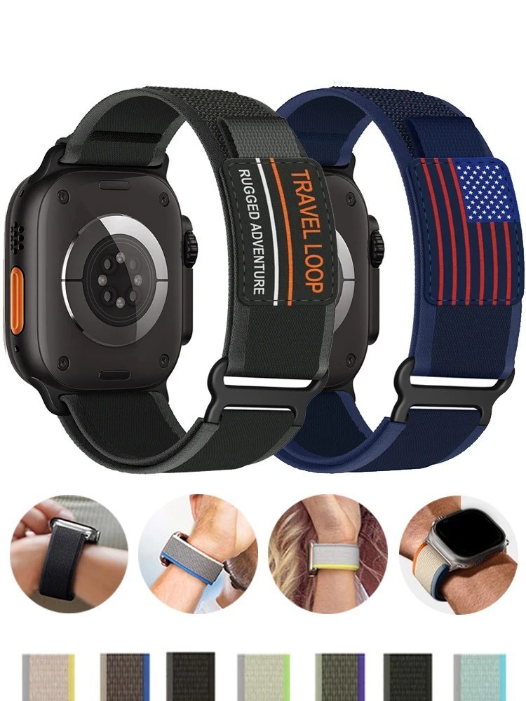 Nylon Strap Band For Apple Watch iWatch Series 10 9 8 7 6 SE Ultra 2 38mm-49mm