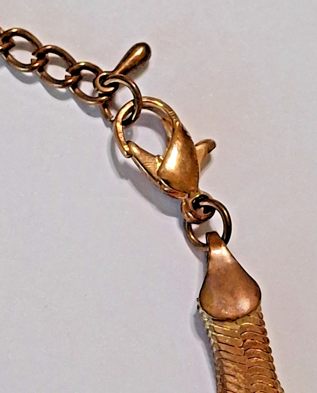 Beautiful Multi 3 Strand Herringbone Gold Tone 16 1/2” – 19 1/2” Necklace