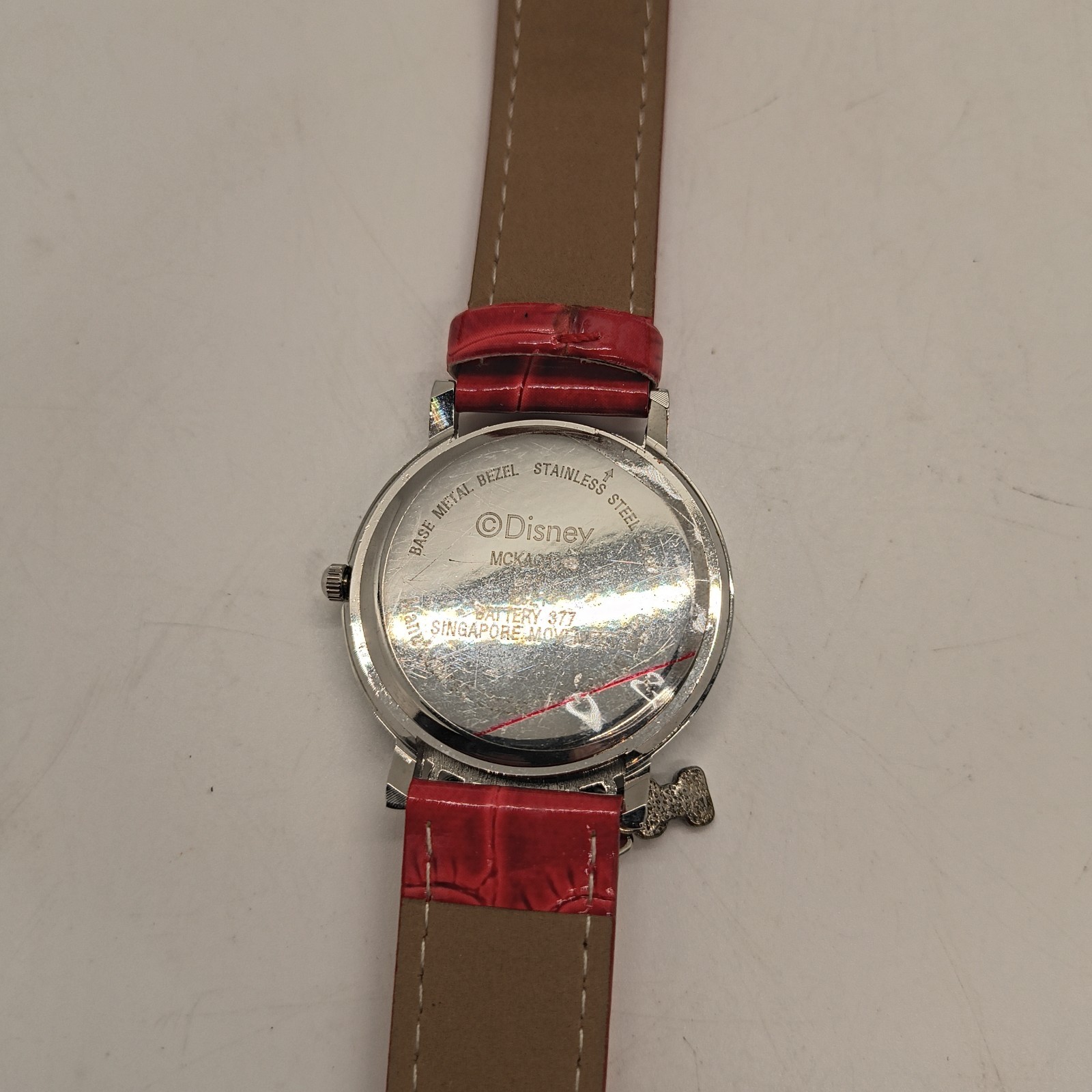 Mickey & Minnie Mouse I Love You Kissing Watch with Charms MCK1AQ1268H15 Works