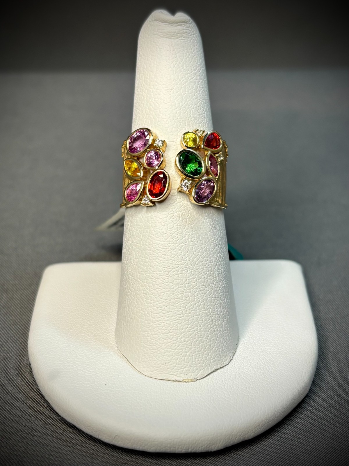 Effy 14K Rose Gold Morganite Diamond Ring 1.15CT Morganite .38CTW Diamond SIZE 7