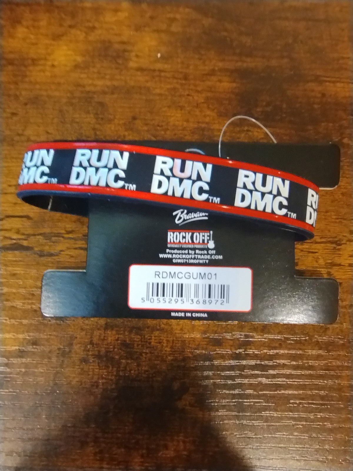 Run-D.M.C. Collectible Gummy Wristband Bracelet Bravado Rock Off