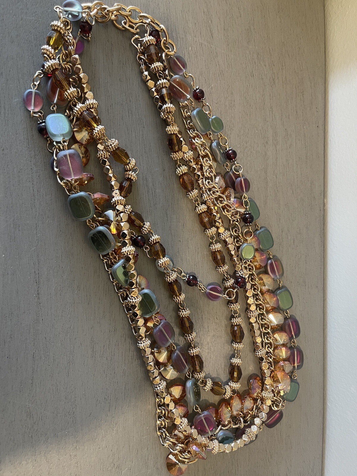 Passiana 5 Layer Necklace In Multi Color Stone Beads New Without Tag
