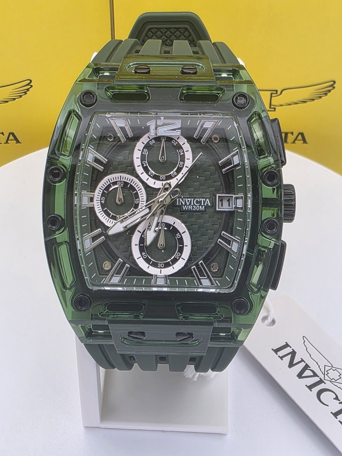 70144 – Invicta S1 Rally Allogrip Men 42mm Green Tone Case Green Metal Dial