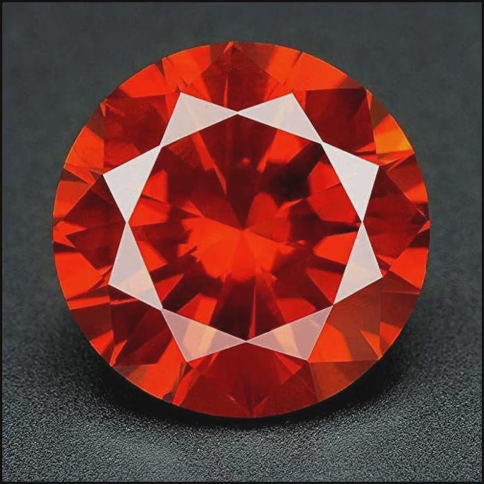 Luxury Orange-Red Round Diamond 3 Ct VVS1 Loose Gemstone Jewelry Gift