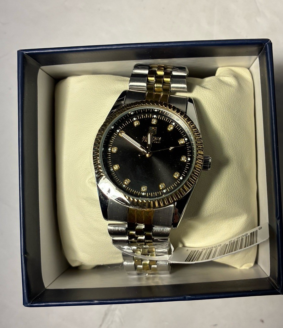 NIB Invicta Montres Prestige X Silver Gold & Black 38mm Watch MPW-0273