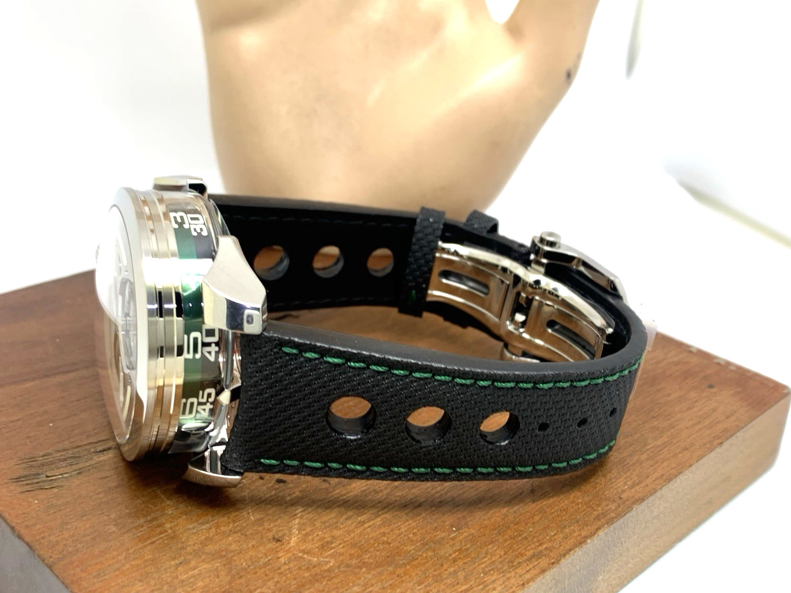 MB&F M.A.D Edition Men’s Watch Swiss Automatic Green Skeleton Dial Rubber Strap
