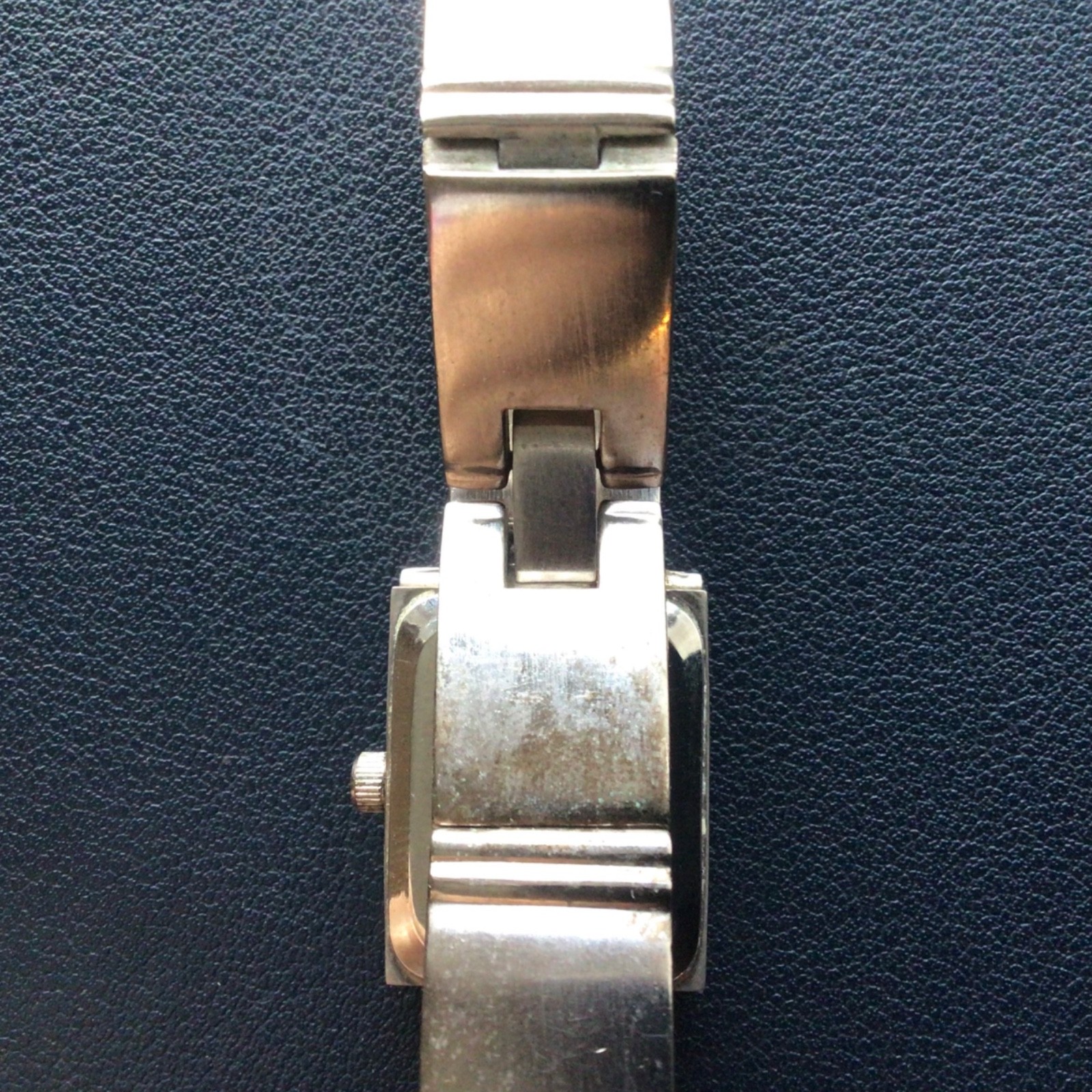Alfred Sung Rectangular Flip-Cover | 7.25″ Women’s Silver Clasp Watch AS-1009