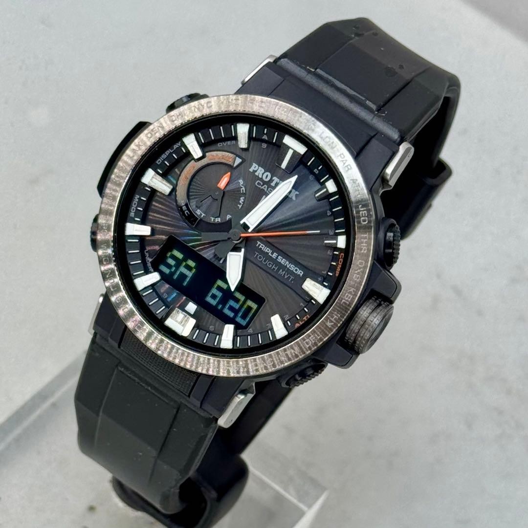 PROTREK PRW 60Y Radio Solar Black Triple Sensor
