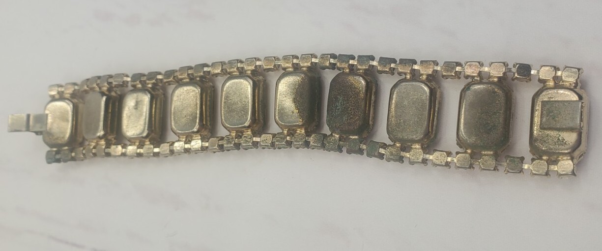 Vintage Champagne Faux Citrine Bling Necklace and Bracelet Gold Tone