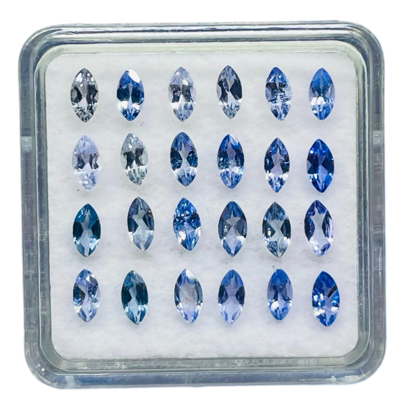25 Pcs Natural Tanzanite 4x2mm Marquise Cut Dazzling Loose Wholesale Gemstones