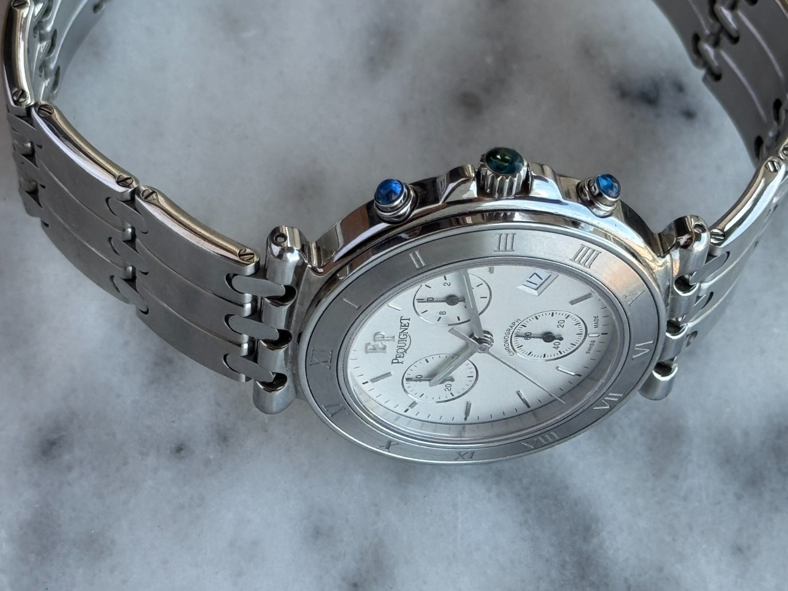 Pequignet Moorea Classique Chronograph Watch Quartz Mens 42mm Swiss 1350433