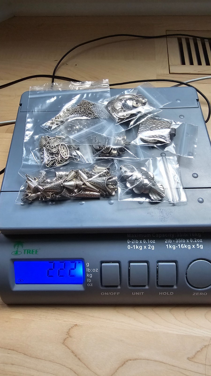 624g Sterling Silver Jewelry Findings Lot 28 Bags Beads Clasps Connectors & More