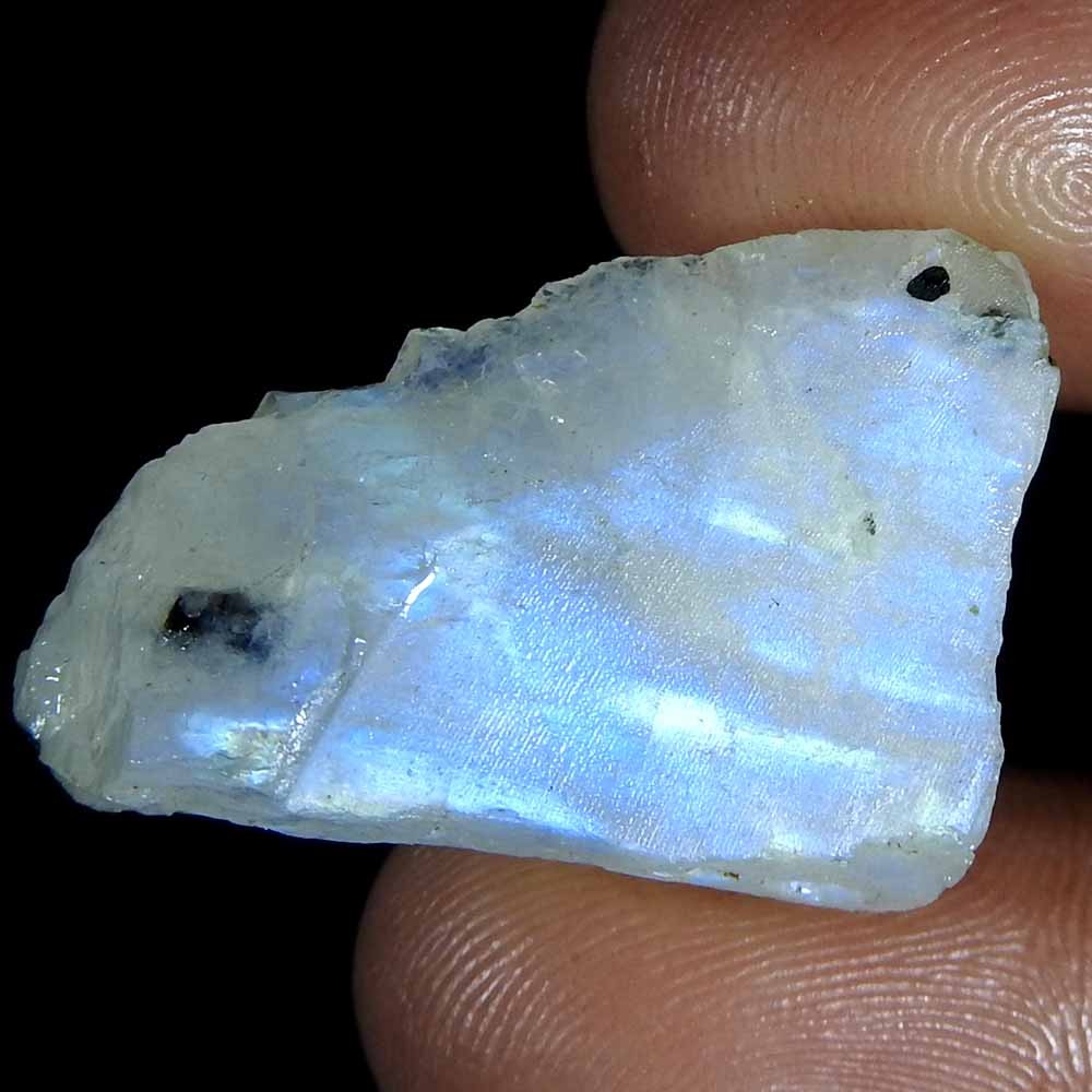 34.30Cts100%Natural Blue Rainbow Moonstone Rough Cabochon Gemstone