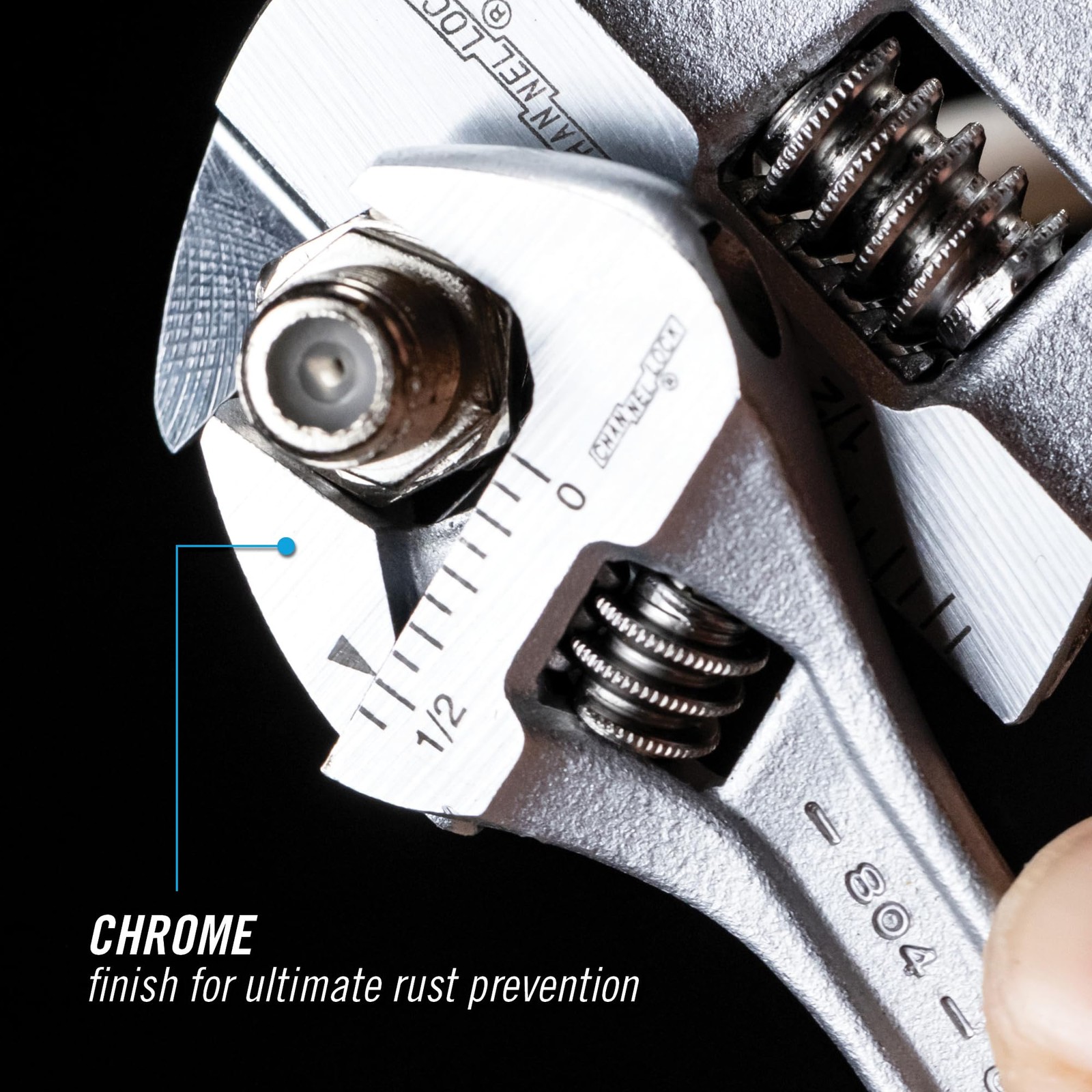Channellock Adjustable Wrench Channel Lock 804 – Chrome Vanadium 4.5, Silver